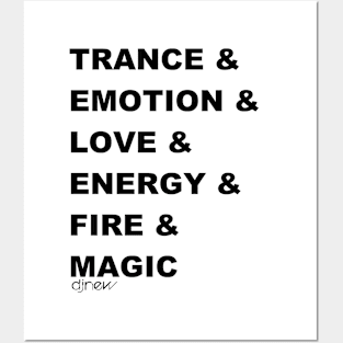 Trance List - Black Logo Posters and Art